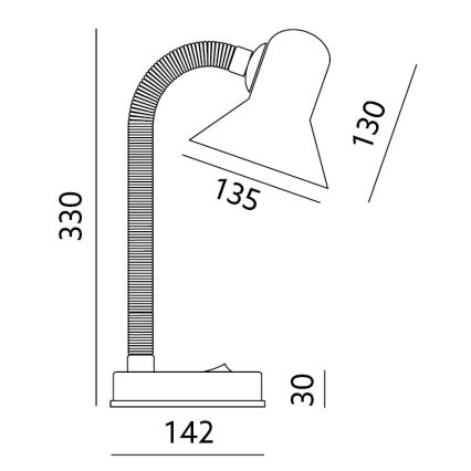Bordslampa SMIESZEK 1xE27/40W/230V vit