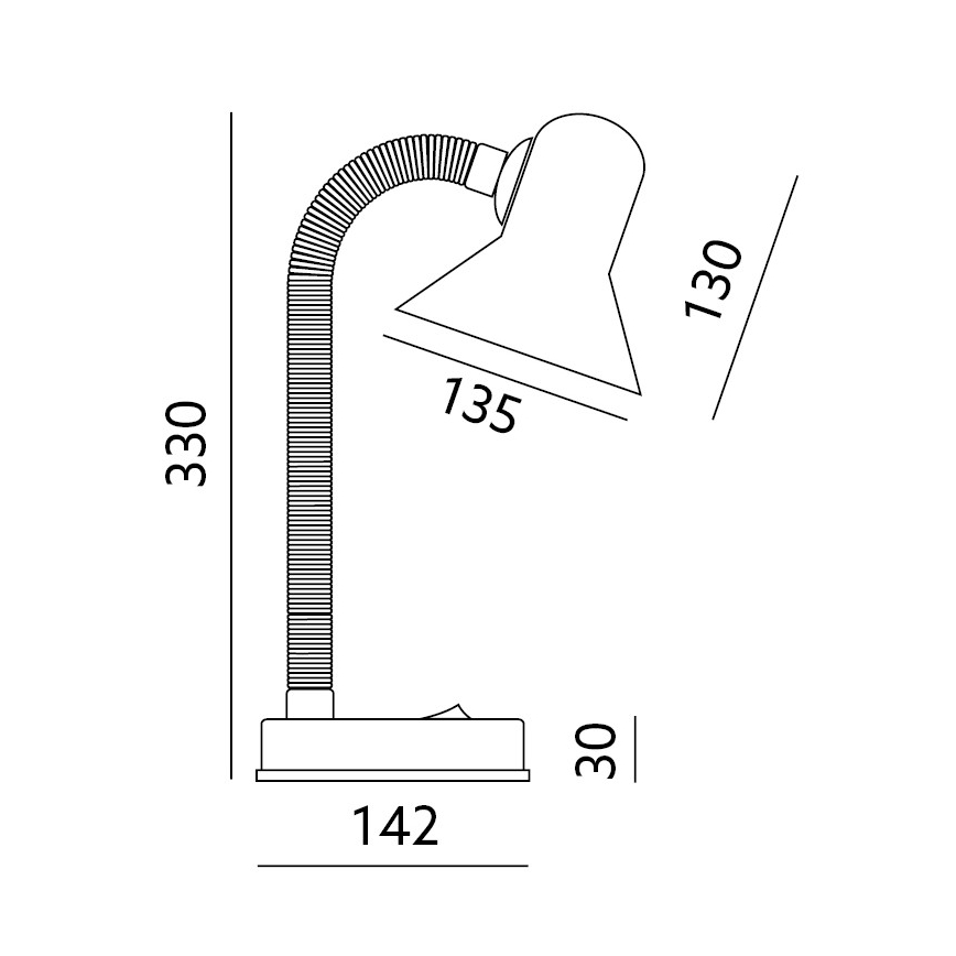 Bordslampa SMIESZEK 1xE27/40W/230V vit