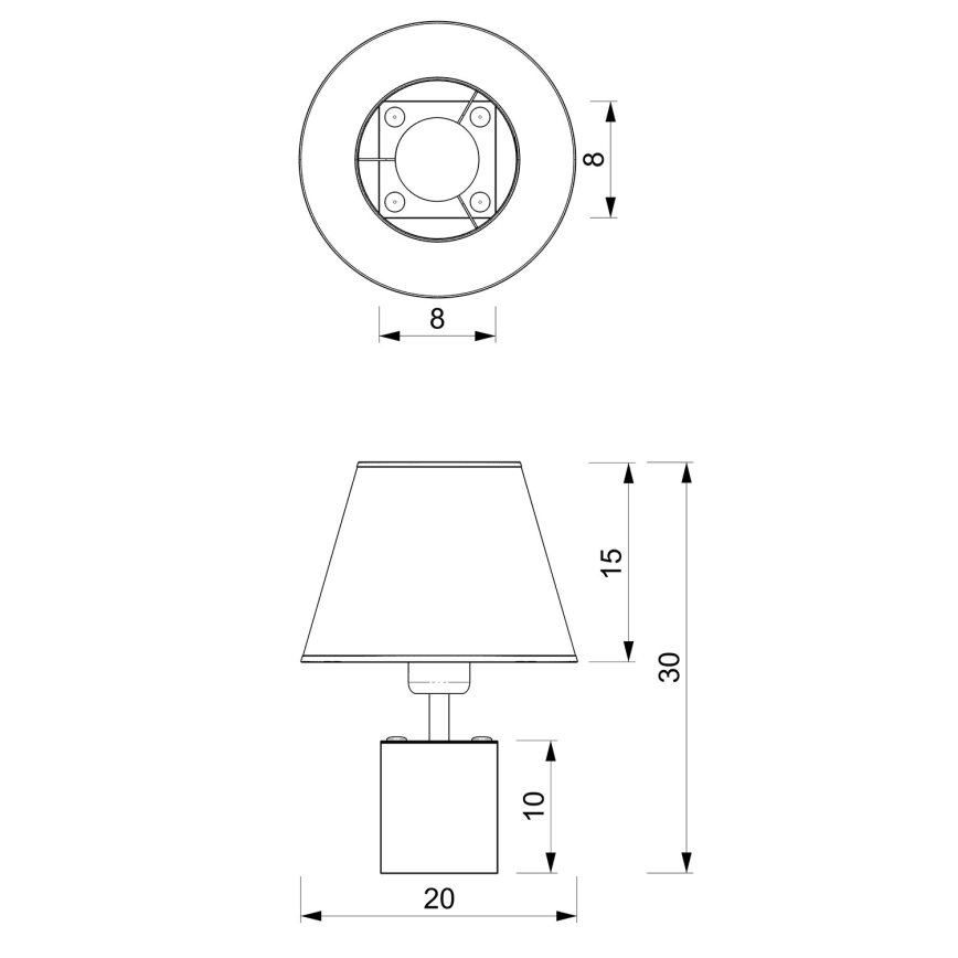 Bordslampa SODER 1xE27/60W/230V