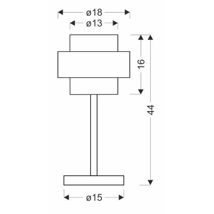 Bordslampa SPIEGA 1xE27/60W/230V guld/svart