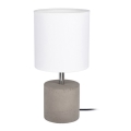 Bordslampa STRONG ROUND 1xE27/25W/230V betong - FSC-certifierad