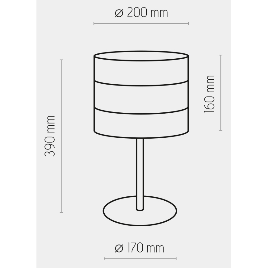 Bordslampa  TAGO 1xE27/15W/230V svart /gyllene 