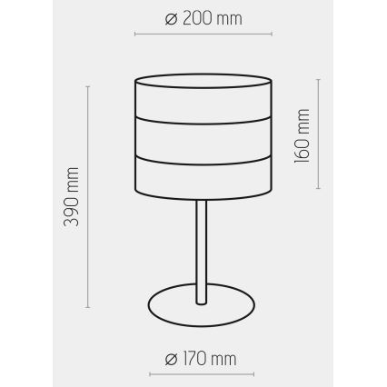 Bordslampa  TAGO 1xE27/15W/230V vit /gyllene 