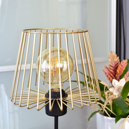 Bordslampa TORRI 1xE27/15W/230V guld/svart