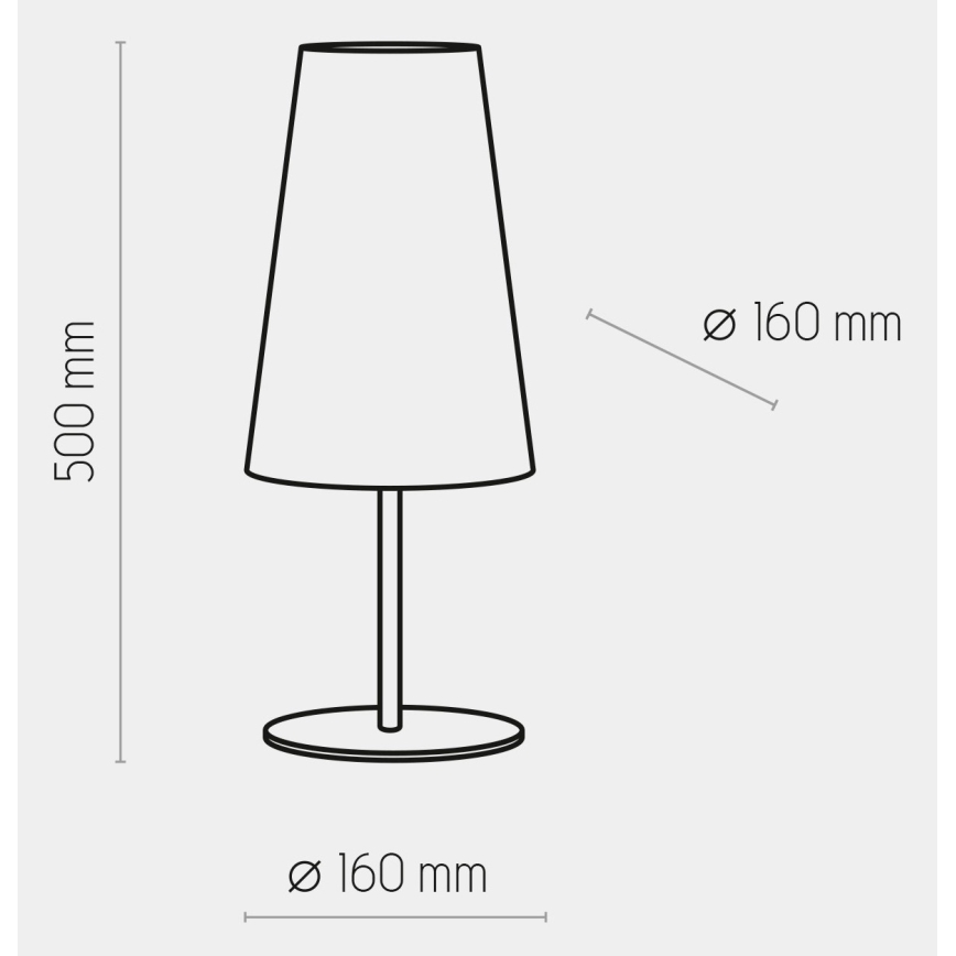 Bordslampa  UMBRELLA 1xE27/15W/230V grå