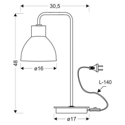 Bordslampa VARIO 1xE27/60W/230V