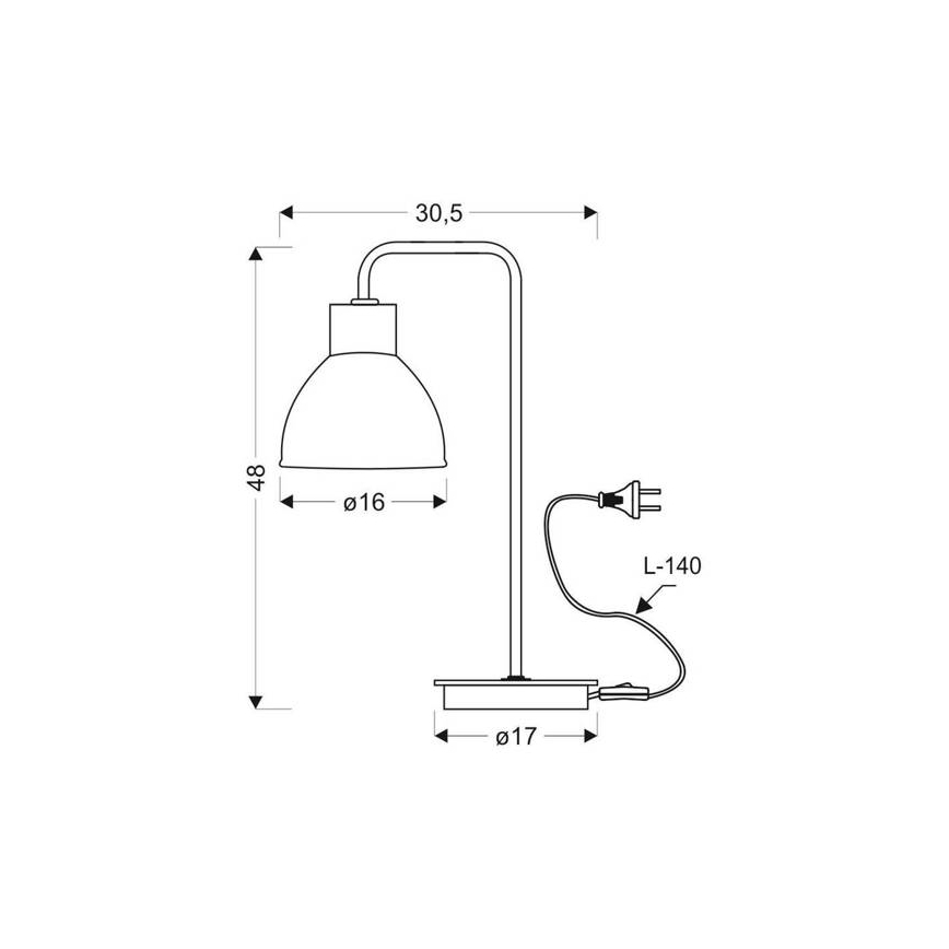 Bordslampa VARIO 1xE27/60W/230V