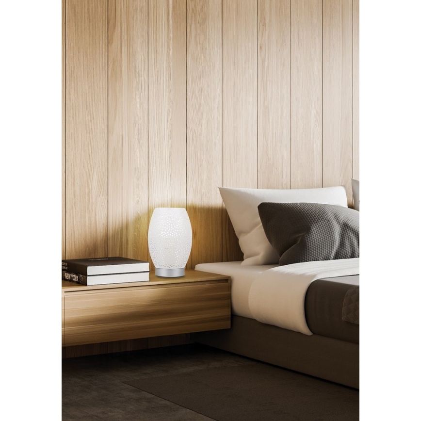 Bordslampa VENUS 1xE27/60W/230V vit/silver