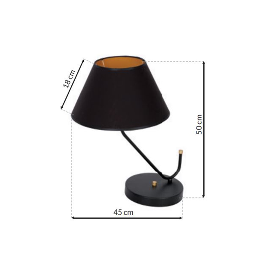 Bordslampa VICTORIA 1xE27/60W/230V svart