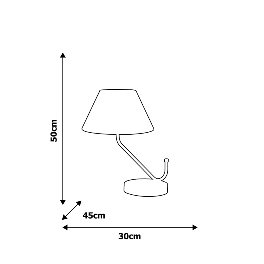 Bordslampa VICTORIA 1xE27/60W/230V vit