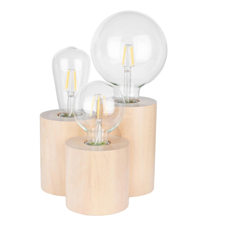 Bordslampa VINCENT 3xE27/15W/230V Björk
