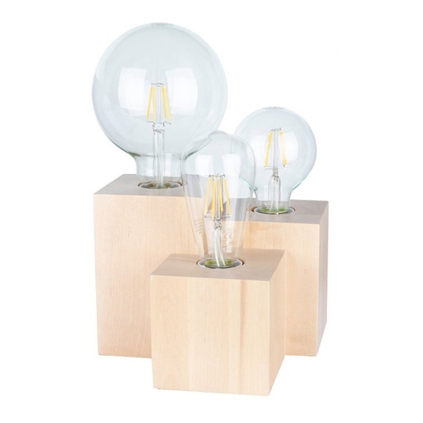 Bordslampa VINCENT 3xE27/15W/230V Björk