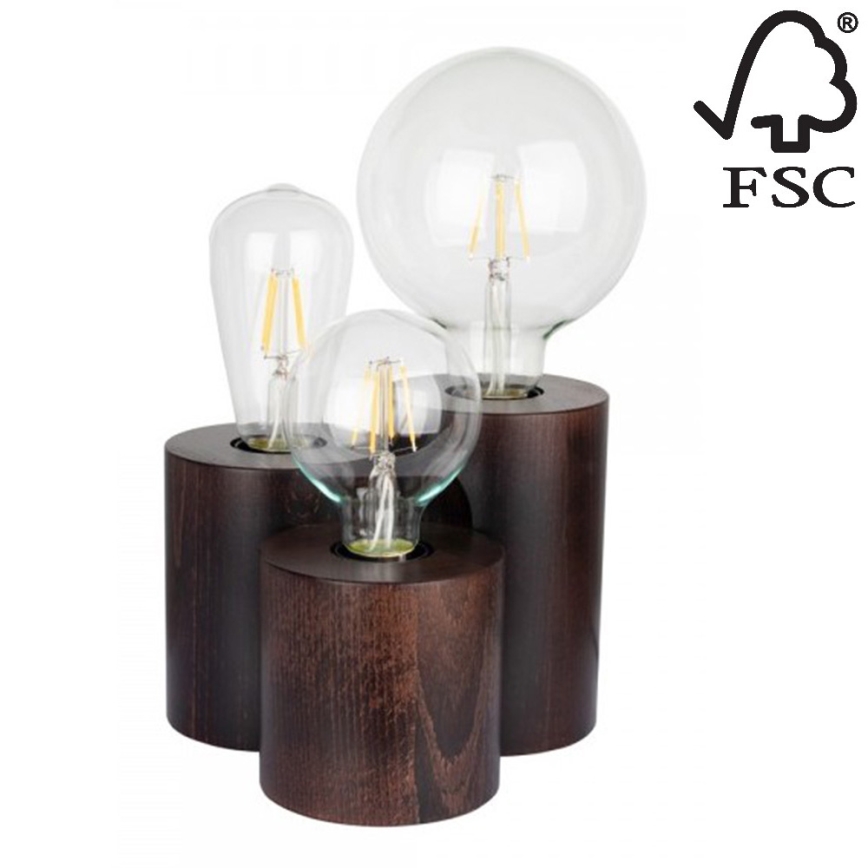Bordslampa VINCENT 3xE27/15W/230V - FSC-certifierad