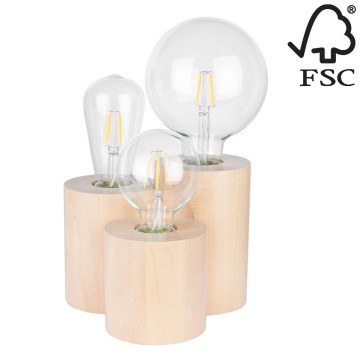 Bordslampa VINCENT 3xE27/15W/230V - FSC-certifierad