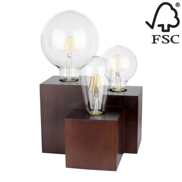 Bordslampa VINCENT 3xE27/15W/230V - FSC-certifierad