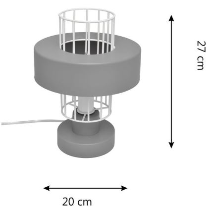 Bordslampa VOLTA 1xE27/15W/230V grå