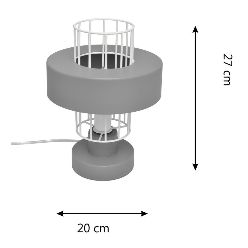 Bordslampa VOLTA 1xE27/15W/230V grå