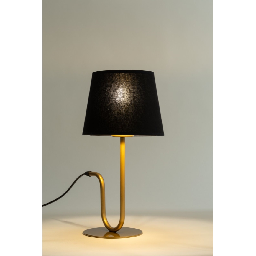 Bordslampa VOLUTTO 1xE27/60W/230V svart/koppar