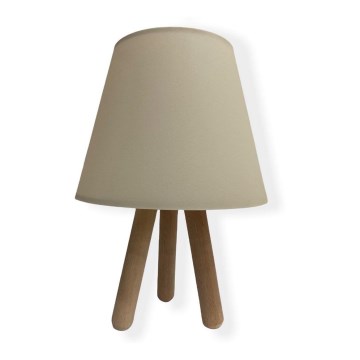 Bordslampa  WOOD 1xE27/60W/230V beige