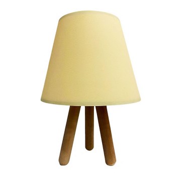 Bordslampa  WOOD 1xE27/60W/230V krämig