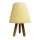 Bordslampa  WOOD 1xE27/60W/230V krämig