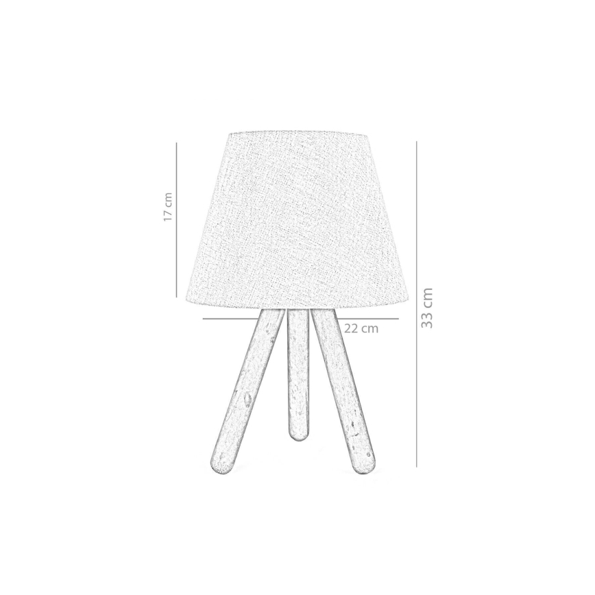 Bordslampa  WOOD 1xE27/60W/230V rosa