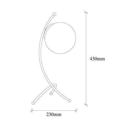 Bordslampa  YAY 1xE27/40W/230V