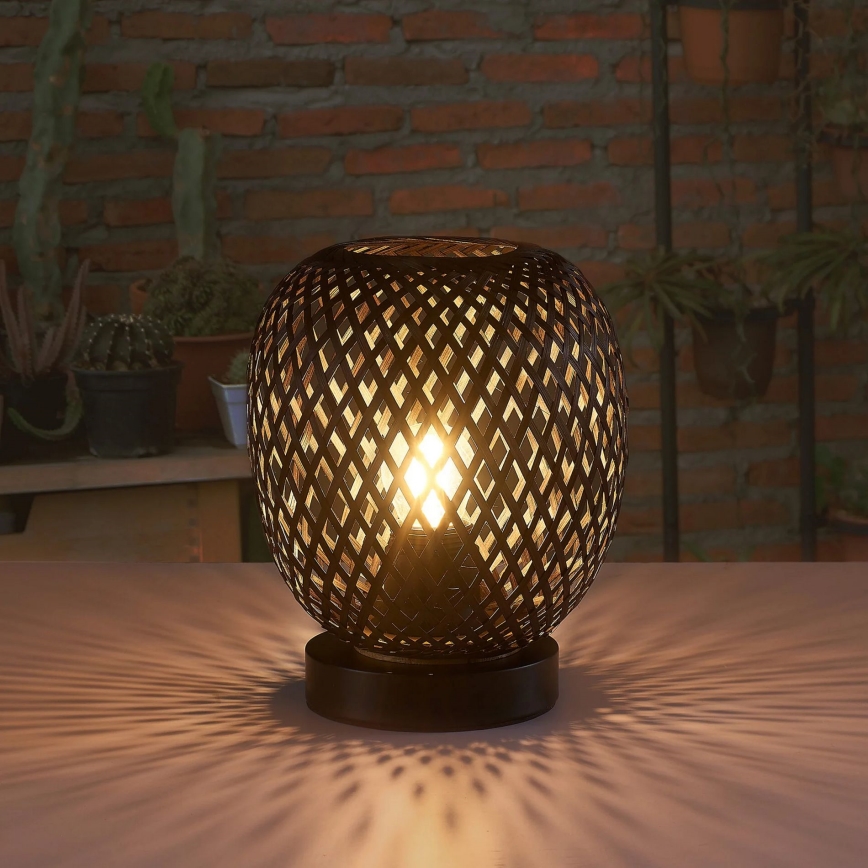 Bordslampa ZANZIBAR 1xE27/20W/230V diameter 18 cm bambu