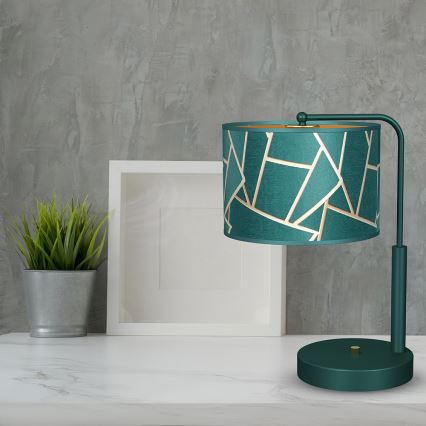 Bordslampa  ZIGGY 1xE27/60W/230V grön/gyllene