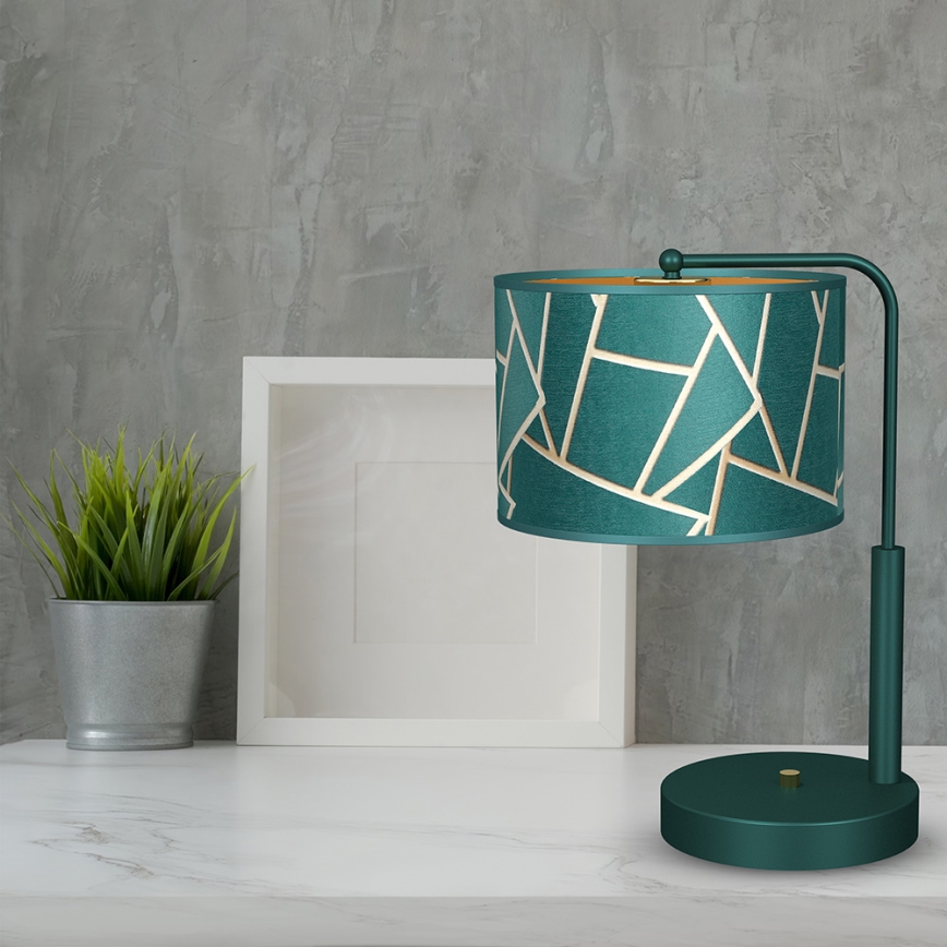 Bordslampa  ZIGGY 1xE27/60W/230V grön/gyllene