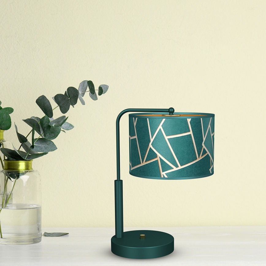 Bordslampa  ZIGGY 1xE27/60W/230V grön/gyllene