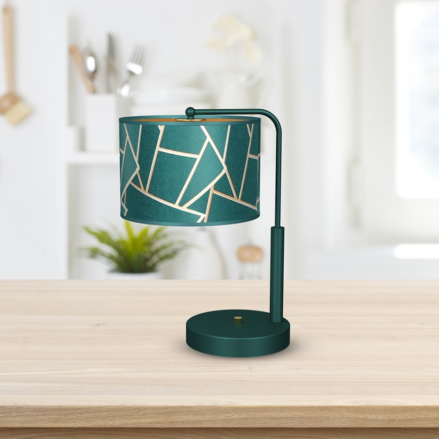 Bordslampa  ZIGGY 1xE27/60W/230V grön/gyllene
