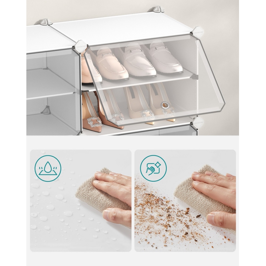 BOXIFY modulär hylla med fack, vit