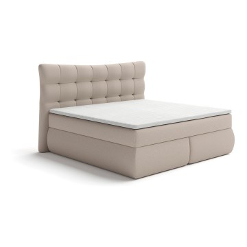 Boxspring-säng med madrasser och bäddmadrass SOFIA 180x200 cm beige