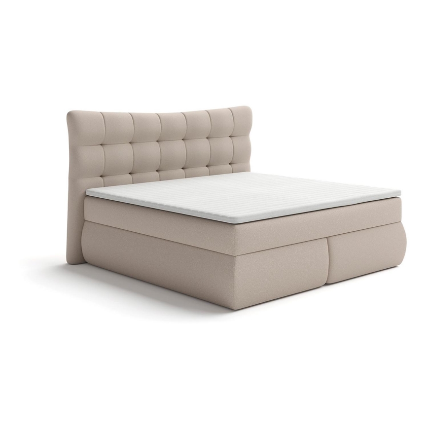Boxspring-säng med madrasser och bäddmadrass SOFIA 180x200 cm beige
