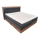 Boxspring-säng med madrasser, topper och förvaringsutrymme JASMINE 180x200 cm grå