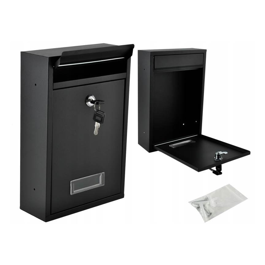 Brevlåda 21,7 x 32 cm, svart