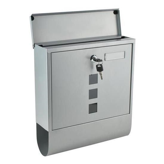 Brevlåda 34x30,7 cm silverfärgad