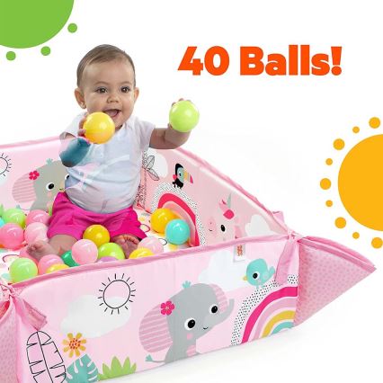 Bright Starts - Barnfilt för lek 05.01.2001 YOUR WAY BALL PLAY 3xAA rosa