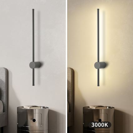 Brilagi - AURA LED utomhusväggarmatur 12W/230V 3000K IP54 65 cm antracit