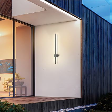 Brilagi - AURA LED utomhusväggarmatur 12W/230V 3000K IP54 65 cm antracit