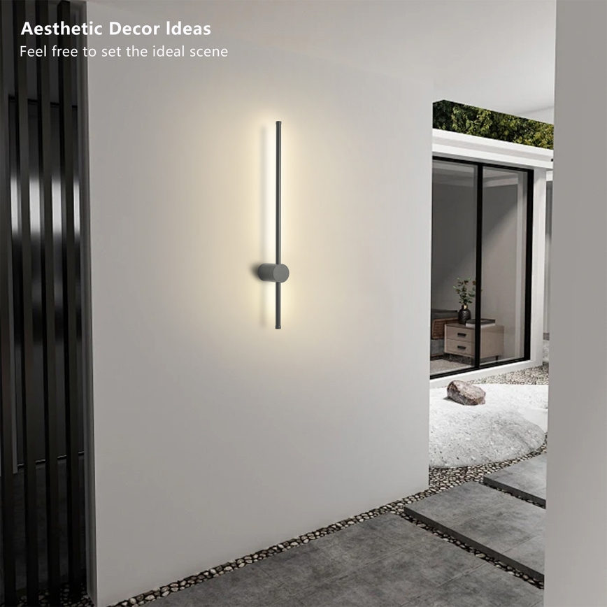 Brilagi - AURA LED utomhusväggarmatur 12W/230V 3000K IP54 65 cm antracit