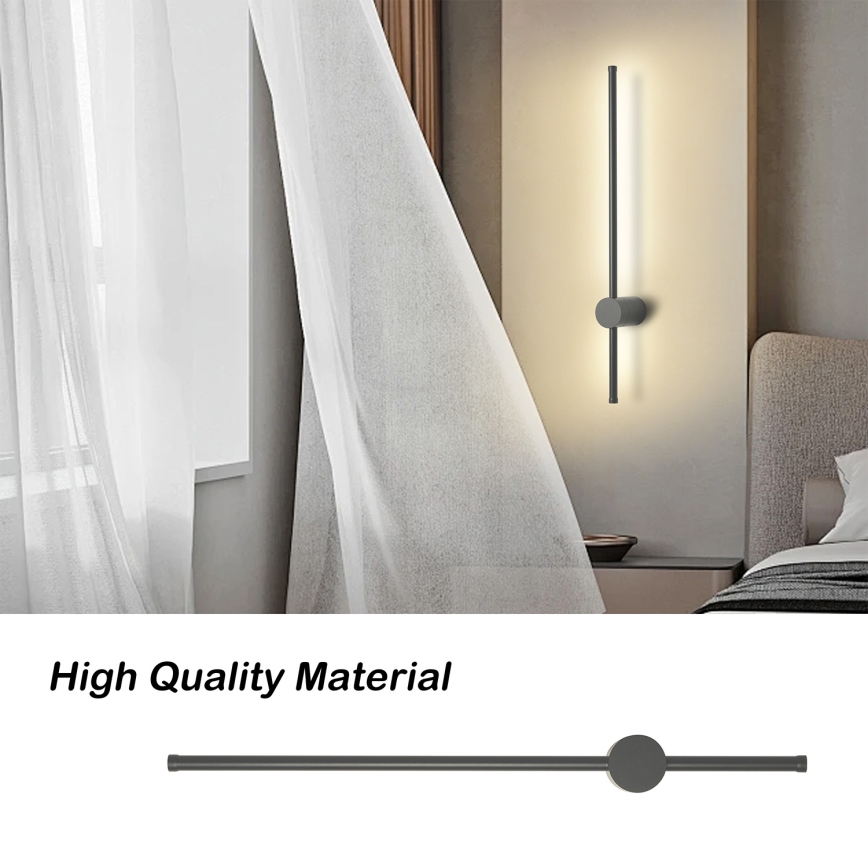Brilagi - AURA LED utomhusväggarmatur 12W/230V 3000K IP54 65 cm antracit