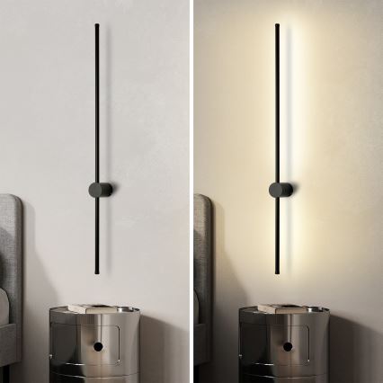 Brilagi - LED utomhusväggarmatur AURA LED/20W/230V 4000K IP54 97 cm svart CRI 90