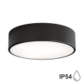 Brilagi - Badrum takbelysning CLARE 2xE27/24W/230V diameter 30 cm svart IP54