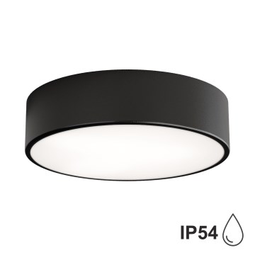 Brilagi - Badrum takbelysning CLARE 2xE27/24W/230V diameter 30 cm svart IP54
