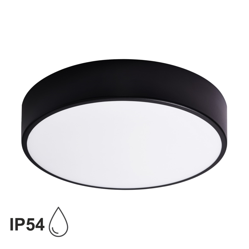 Brilagi - Badrum takbelysning CLARE 3xE27/24W/230V diameter 40 cm svart IP54