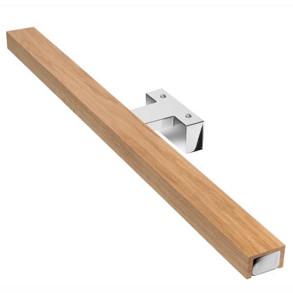 Brilagi - Badrumsspegel med LED-belysning WOODY MIRROR LED/12W/230V 60 cm IP44 ek/skinande krom