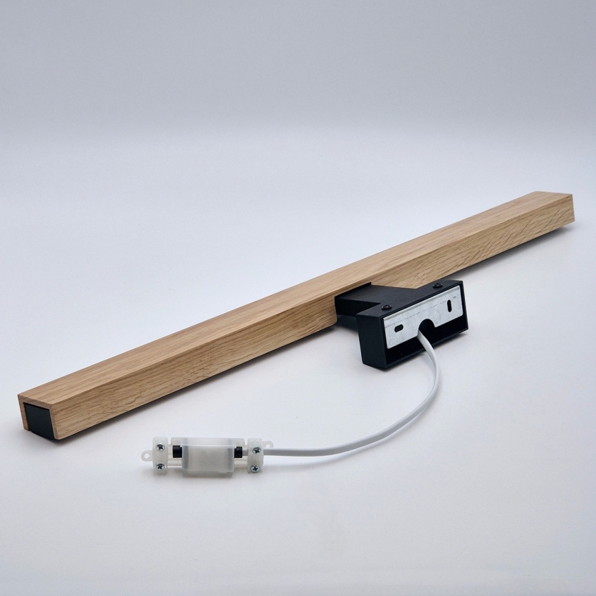 Brilagi - Badrumsspegel med LED-belysning WOODY MIRROR LED/12W/230V 60 cm IP44 ek/svart