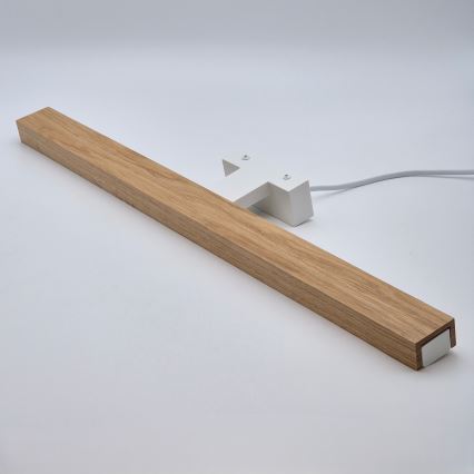 Brilagi - Badrumsspegel med LED-belysning WOODY MIRROR LED/12W/230V 60 cm IP44 ek/vit